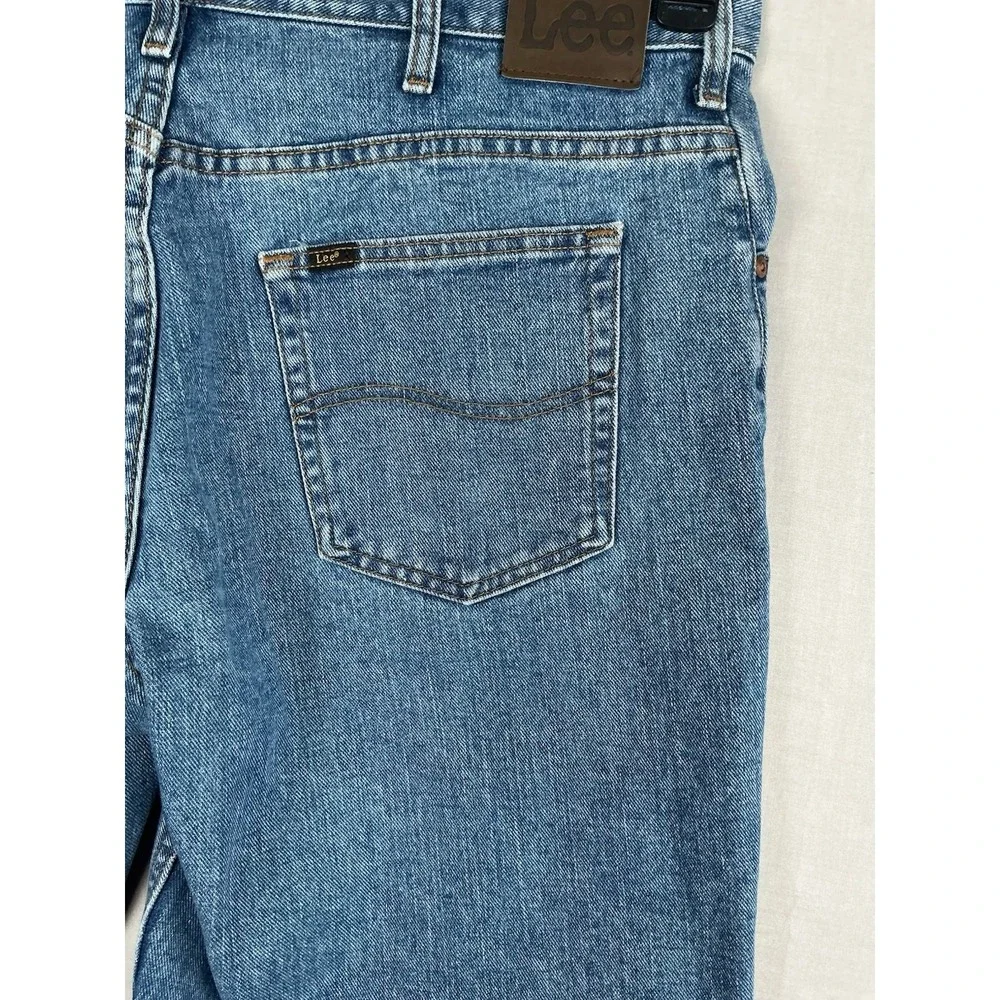 Lee Y2K Denim Shorts Mens 38 Blue Regular Fit Made In Mexico Bermuda